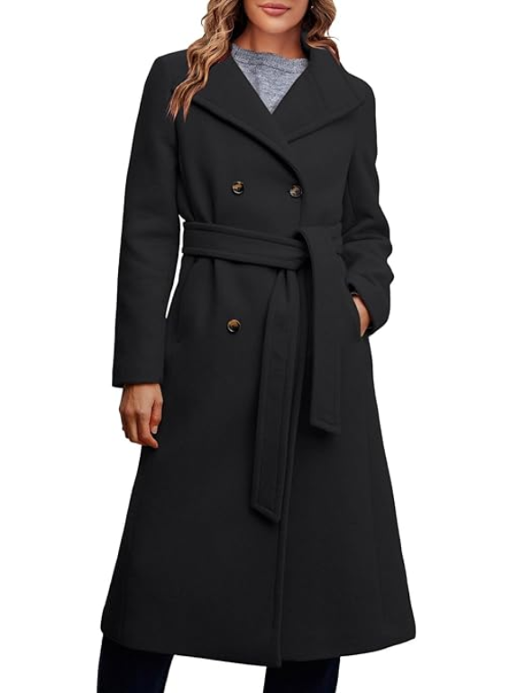 Mary Double Breasted Tie Waist Coat