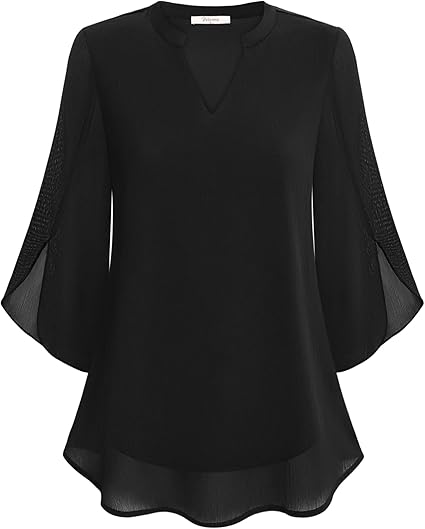 Anna Double Layers Chiffon Blouse