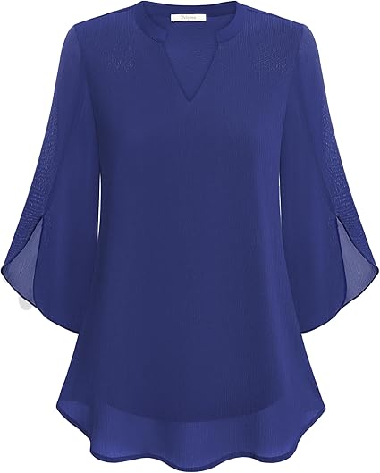 Anna Double Layers Chiffon Blouse