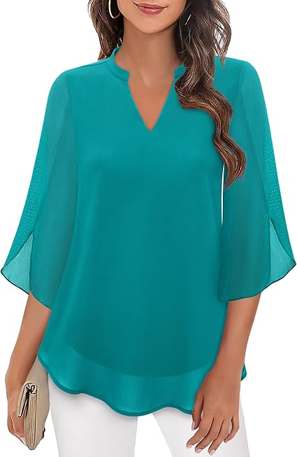 Anna Double Layers Chiffon Blouse