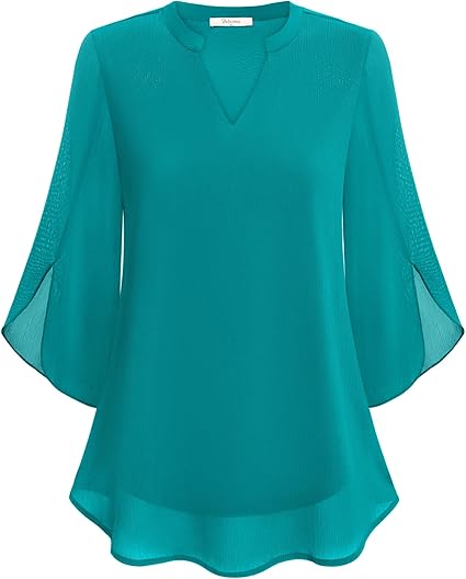 Anna Double Layers Chiffon Blouse