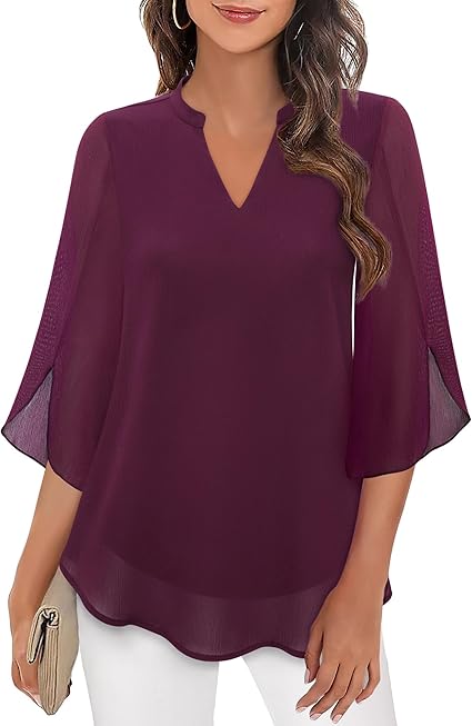 Anna Double Layers Chiffon Blouse