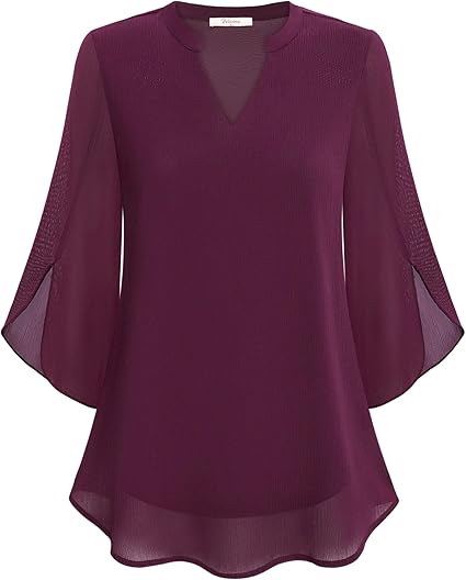 Anna Double Layers Chiffon Blouse