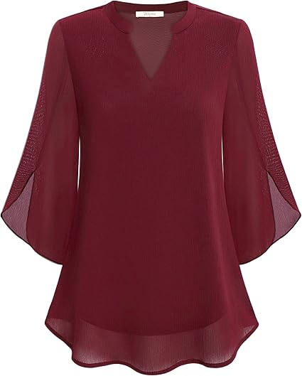 Anna Double Layers Chiffon Blouse
