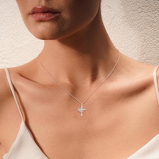 Aurelia Crown Cross Necklace