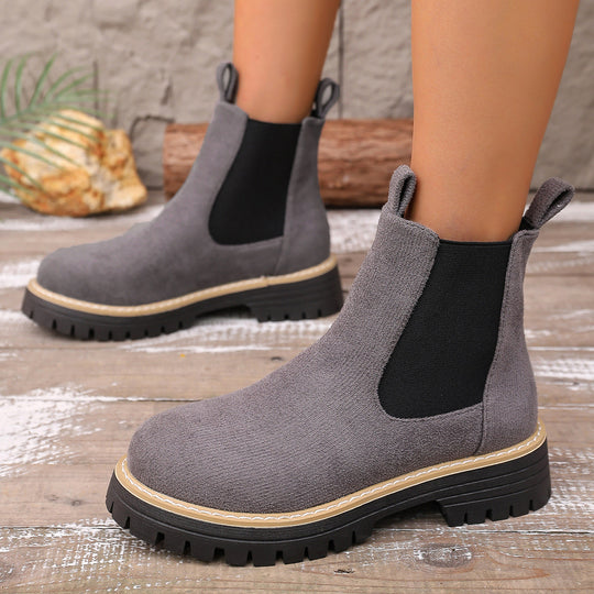 Evelyn Vegan Suede Chelsea Boots