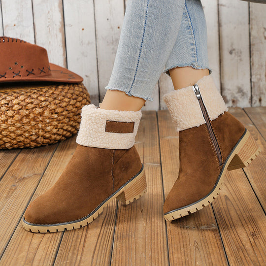 Anna Comfortable Warm Winter Ankle Boots