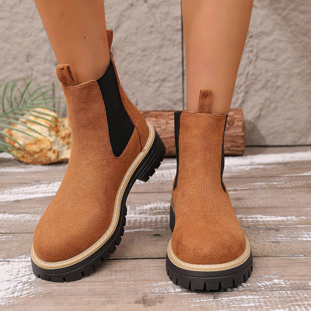 Evelyn Vegan Suede Chelsea Boots