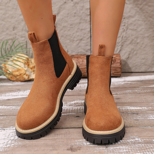 Evelyn Vegan Suede Chelsea Boots