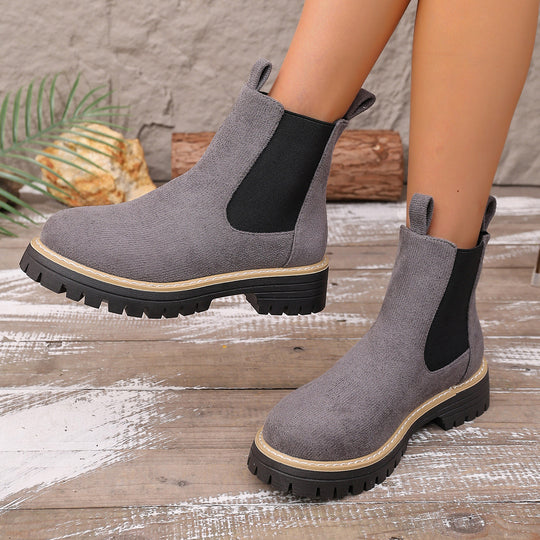 Evelyn Vegan Suede Chelsea Boots