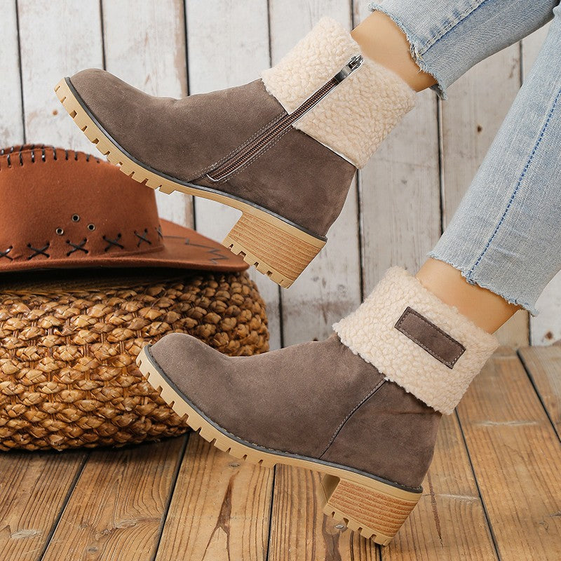 Anna Comfortable Warm Winter Ankle Boots