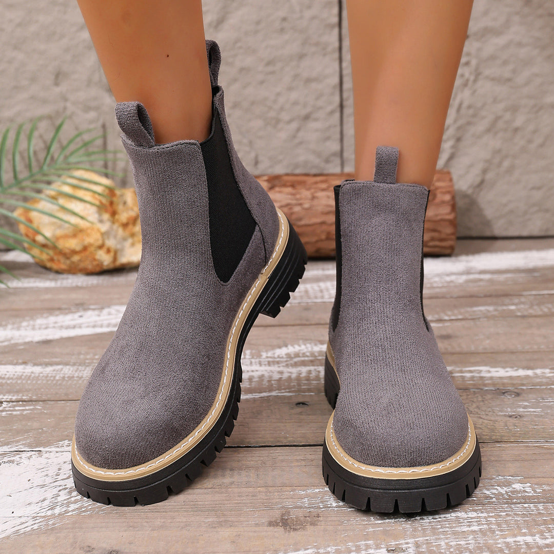 Evelyn Vegan Suede Chelsea Boots