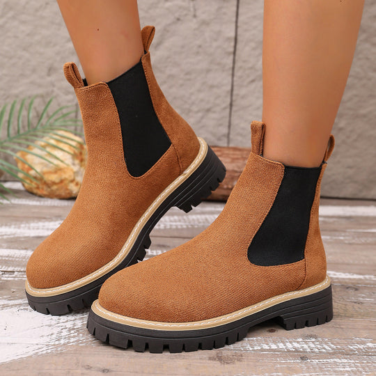 Evelyn Vegan Suede Chelsea Boots
