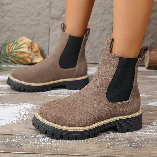 Evelyn Vegan Suede Chelsea Boots