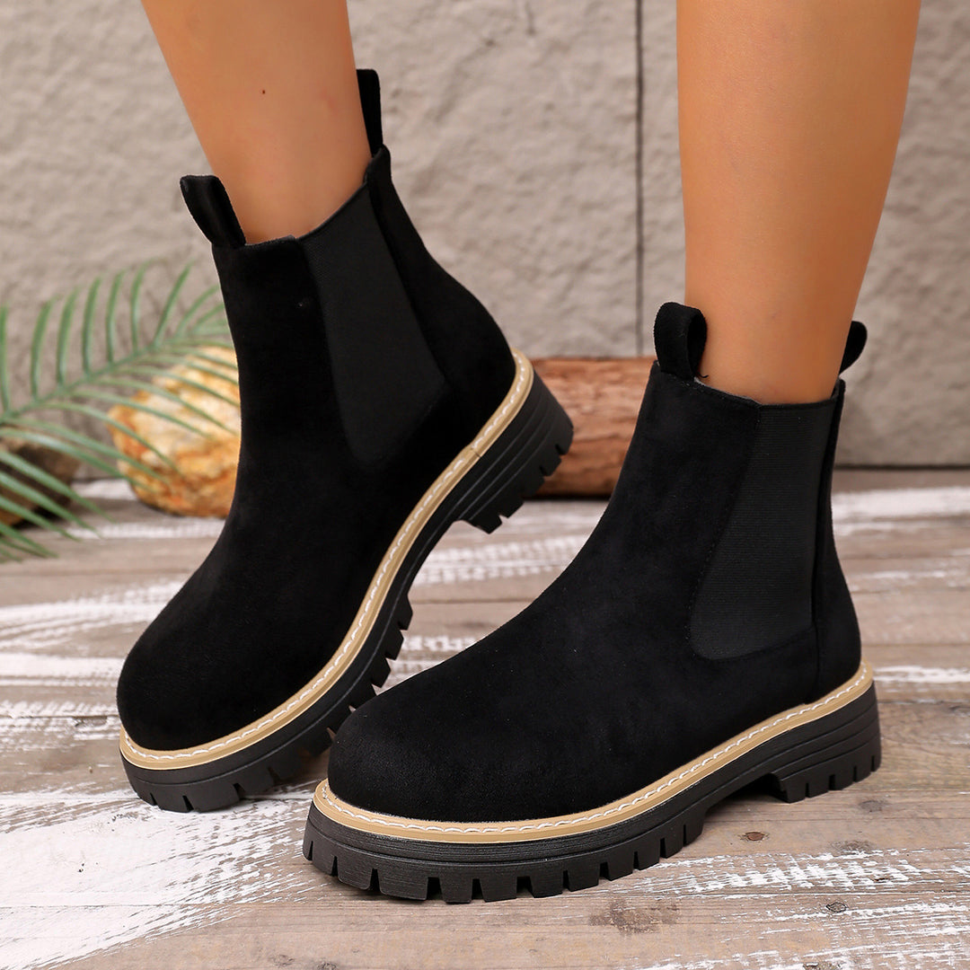 Evelyn Vegan Suede Chelsea Boots
