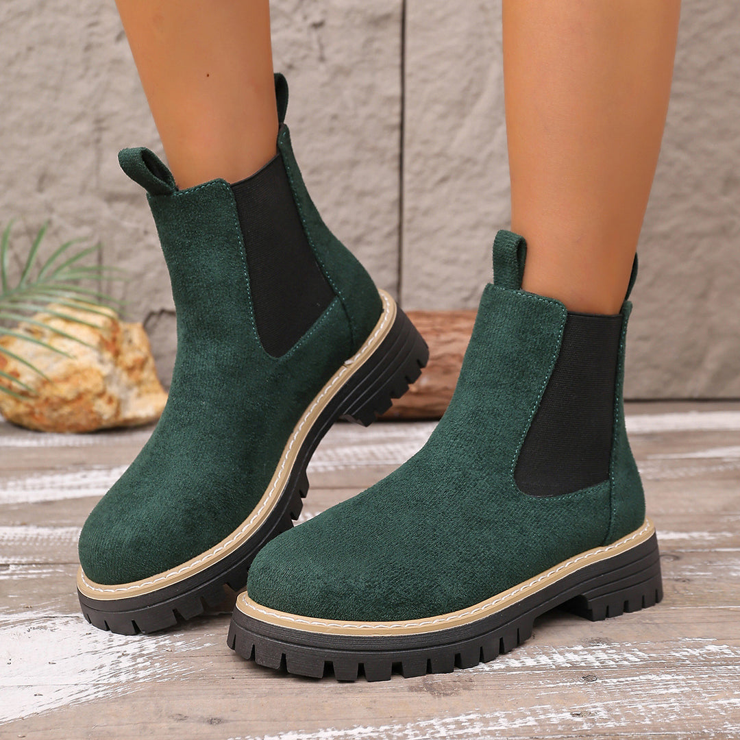 Evelyn Vegan Suede Chelsea Boots