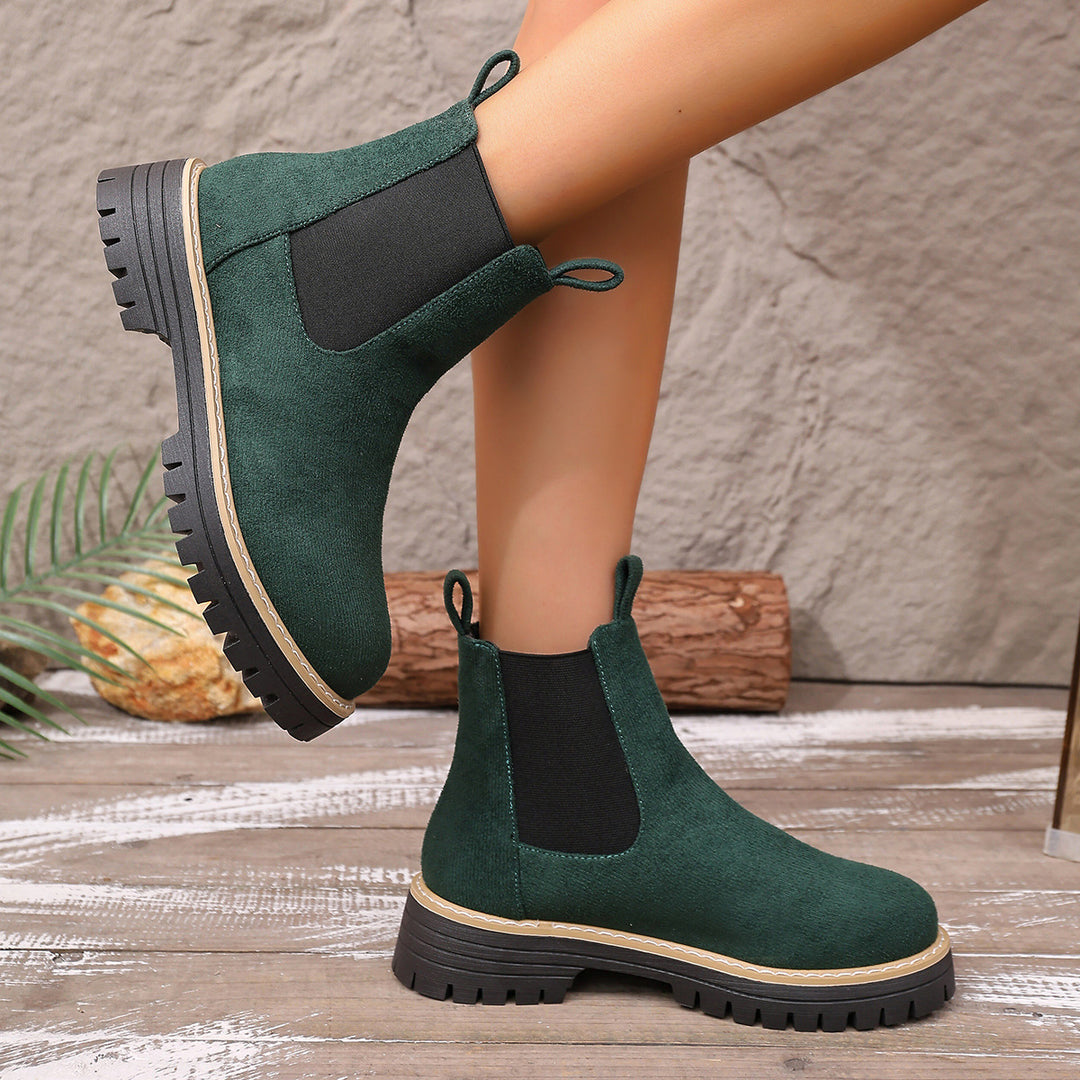 Evelyn Vegan Suede Chelsea Boots