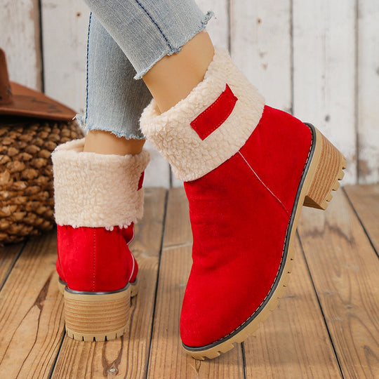 Anna Comfortable Warm Winter Ankle Boots