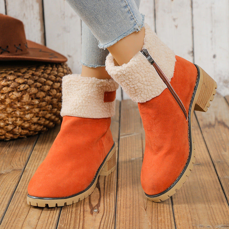 Anna Comfortable Warm Winter Ankle Boots