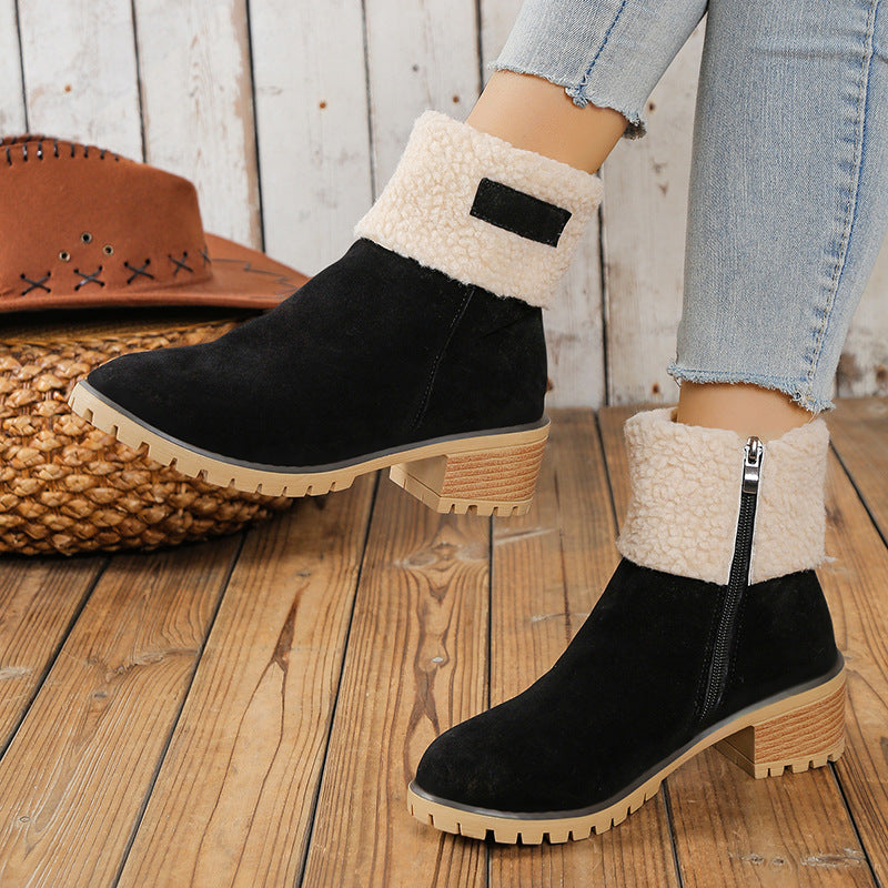 Anna Comfortable Warm Winter Ankle Boots