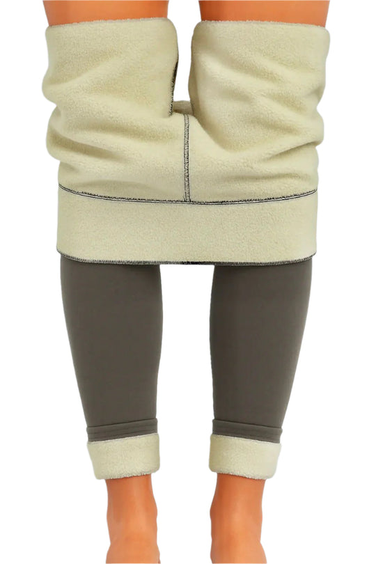 Rose Winter Fleece Leggings