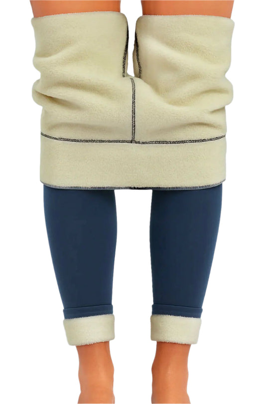 Rose Winter Fleece Leggings