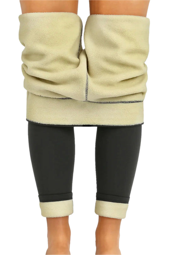 Rose Winter Fleece Leggings